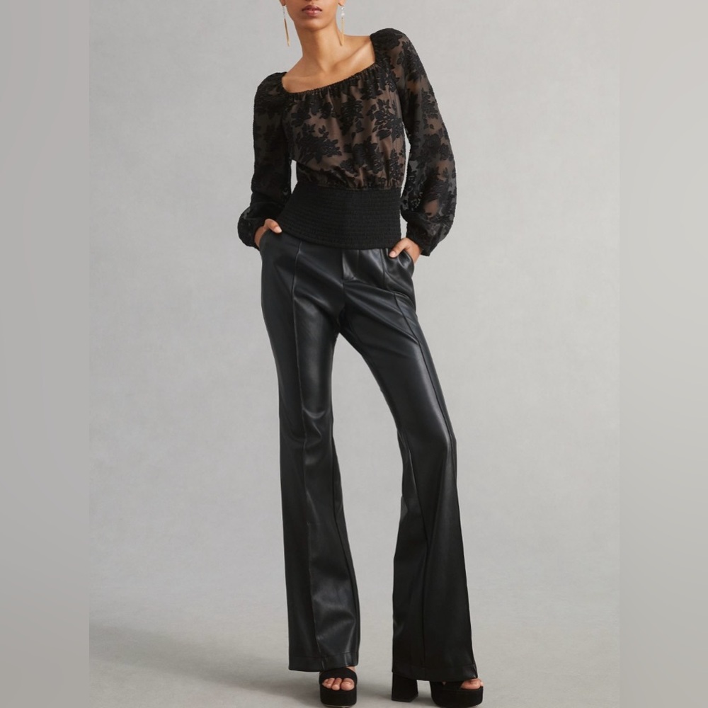Current Air Smocked Lace Blouse